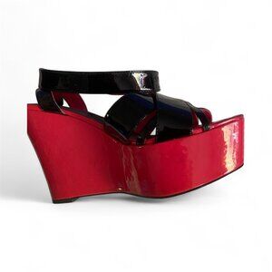 Outrageous Sonya Rykiel for H & M; patent wedgies